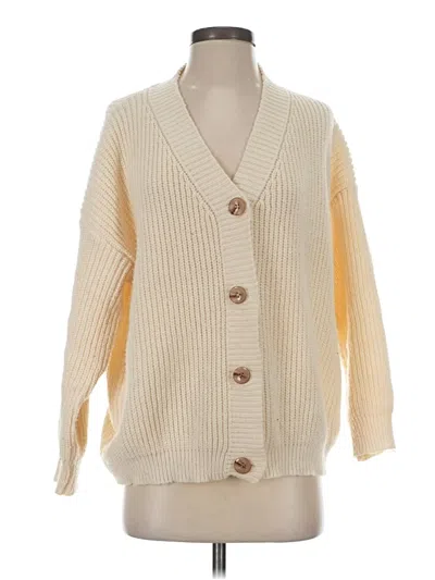 Pre-owned Unbranded Cardigan Sweater In White