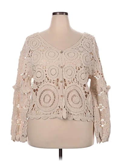 Pre-owned Unbranded Cardigan Sweater In White