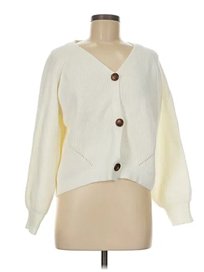 Pre-owned Unbranded Cardigan Sweater In White