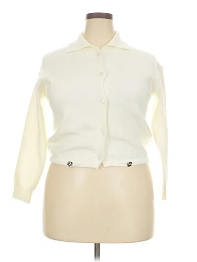 Pre-owned Unbranded Cardigan Sweater In White