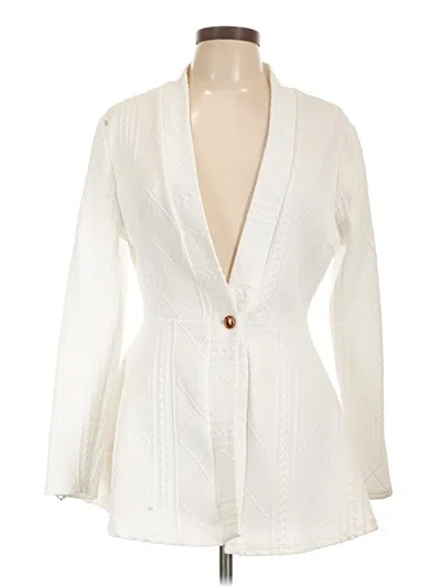 Pre-owned Unbranded Cardigan Sweater In White