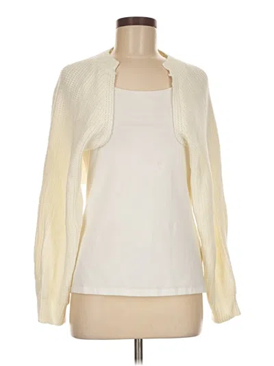 Pre-owned Unbranded Cardigan Sweater In White
