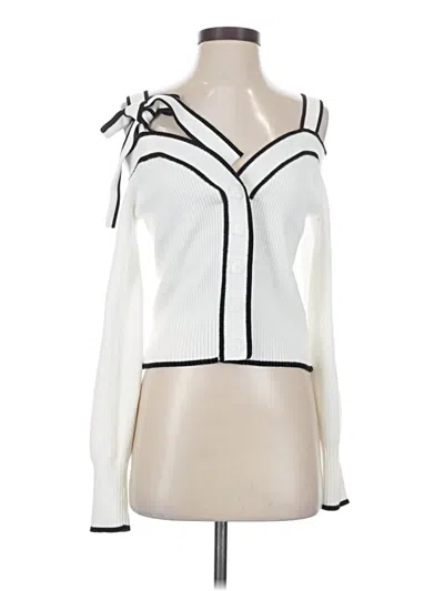 Pre-owned Unbranded Cardigan Sweater In White