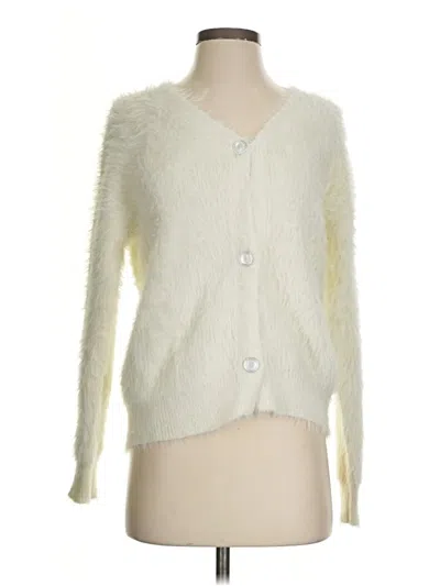 Pre-owned Unbranded Cardigan Sweater In White