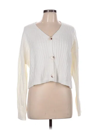 Pre-owned Unbranded Cardigan Sweater In White