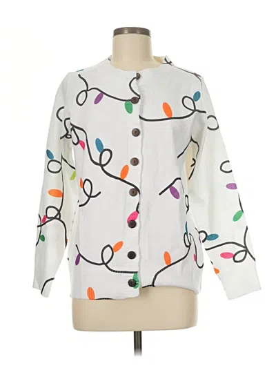 Pre-owned Unbranded Cardigan Sweater In White