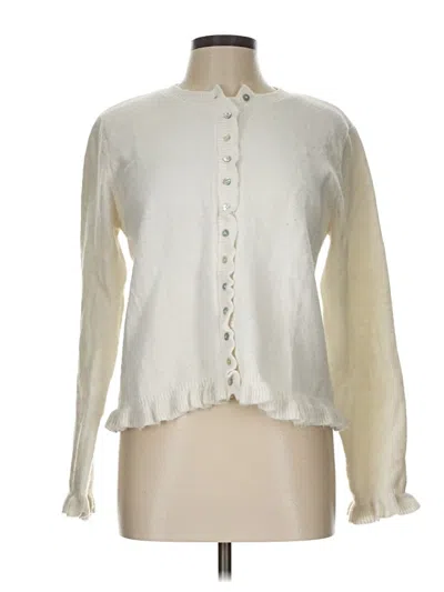 Pre-owned Unbranded Cardigan Sweater In White