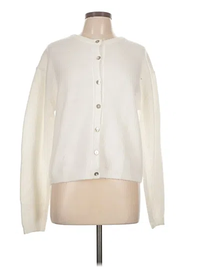 Pre-owned Unbranded Cardigan Sweater In White
