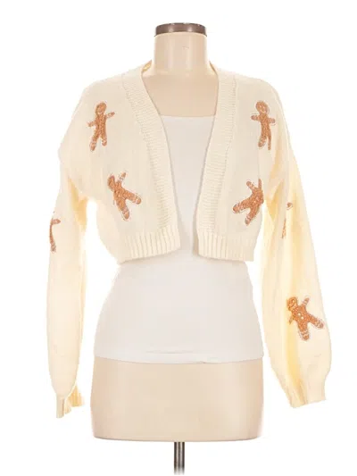 Pre-owned Unbranded Cardigan Sweater In White