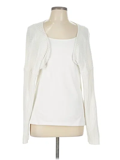 Pre-owned Unbranded Cardigan Sweater In White