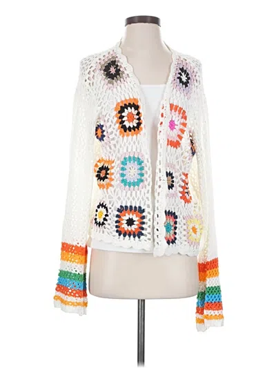 Pre-owned Unbranded Cardigan Sweater In White