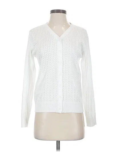Pre-owned Unbranded Cardigan Sweater In White