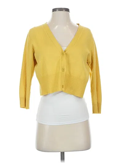 Pre-owned Unbranded Cardigan Sweater In Yellow