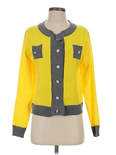 Pre-owned Unbranded Cardigan Sweater In Yellow
