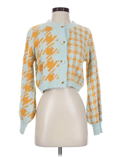 Pre-owned Unbranded Cardigan Sweater In Yellow