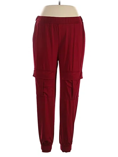 Pre-owned Unbranded Cargo Pants In Burgundy