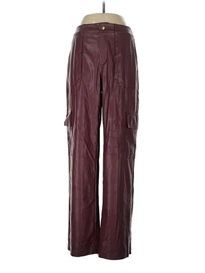 Pre-owned Unbranded Cargo Pants In Burgundy