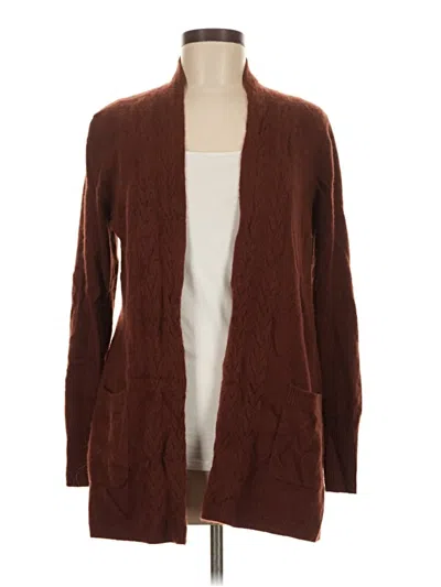 Pre-owned Unbranded Cashmere Cardigan Sweater In Brown