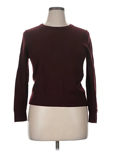 Pre-owned Unbranded Cashmere Pullover Sweater In Burgundy