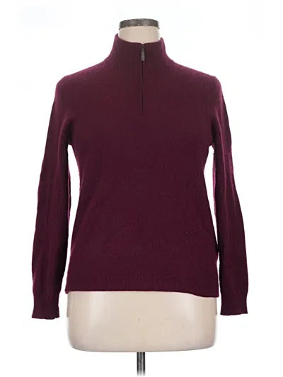 Pre-owned Unbranded Cashmere Pullover Sweater In Burgundy