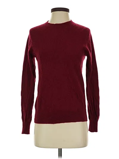 Pre-owned Unbranded Cashmere Pullover Sweater In Burgundy