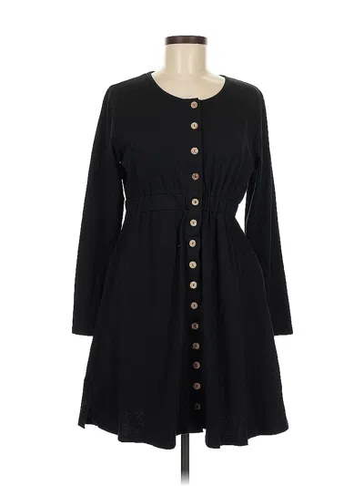 Pre-owned Unbranded Casual Dress In Black