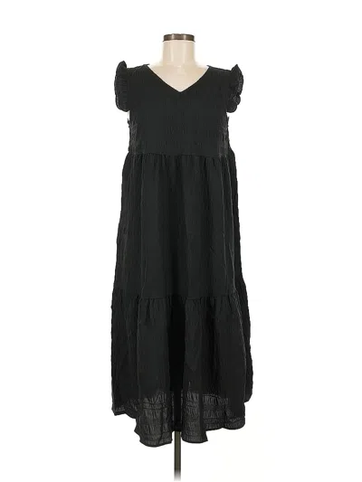 Pre-owned Unbranded Casual Dress In Black