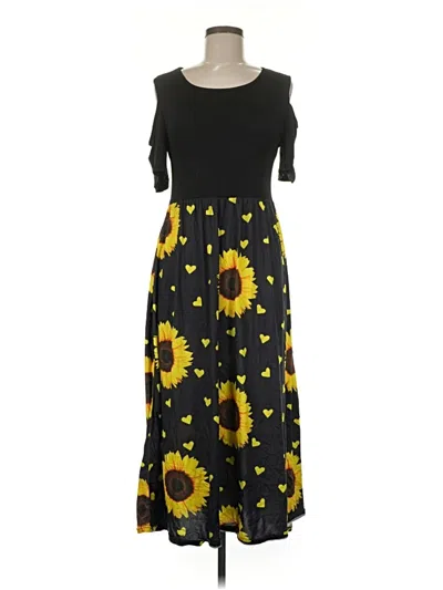 Pre-owned Unbranded Casual Dress In Black