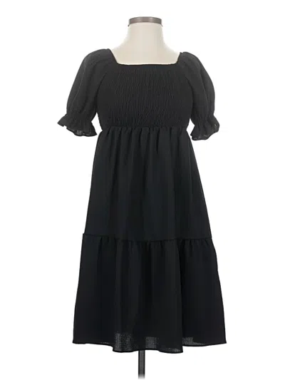 Pre-owned Unbranded Casual Dress In Black