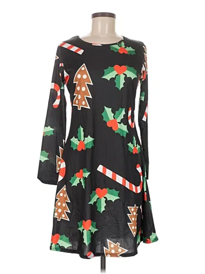 Pre-owned Unbranded Casual Dress In Black