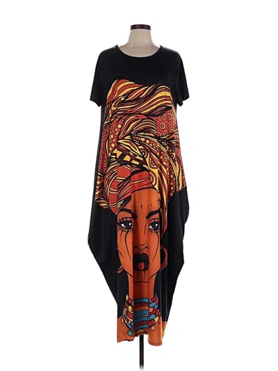 Pre-owned Unbranded Casual Dress In Black