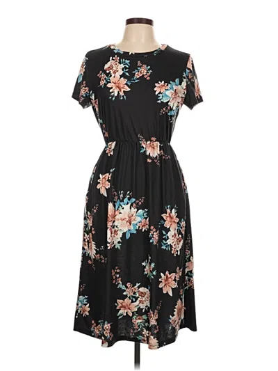 Pre-owned Unbranded Casual Dress In Black