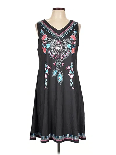 Pre-owned Unbranded Casual Dress In Black