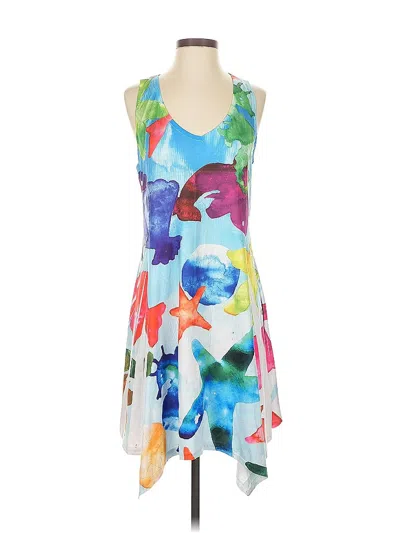 Pre-owned Unbranded Casual Dress In Blue