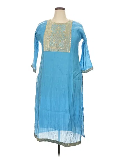 Pre-owned Unbranded Casual Dress In Blue