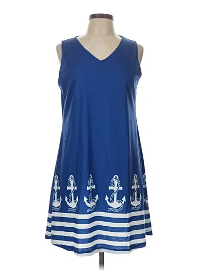 Pre-owned Unbranded Casual Dress In Blue