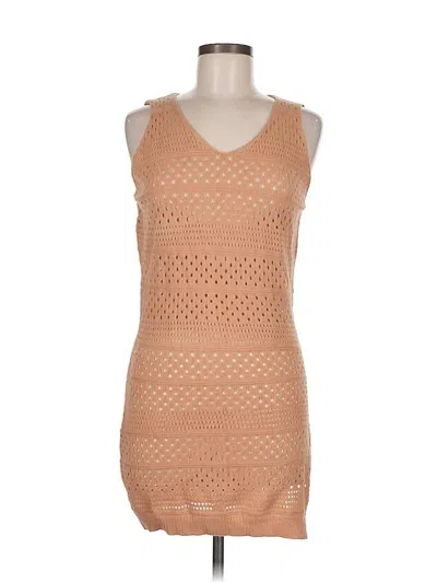 Pre-owned Unbranded Casual Dress In Brown