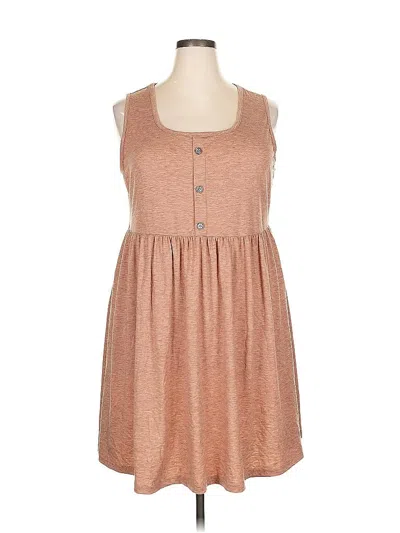 Pre-owned Unbranded Casual Dress In Brown