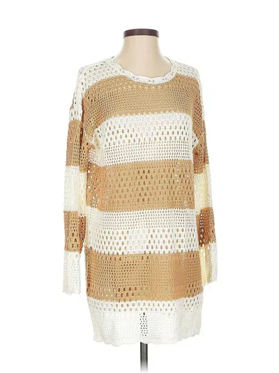 Pre-owned Unbranded Casual Dress In Brown