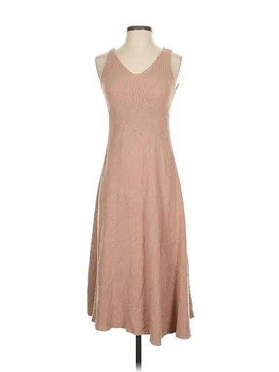 Pre-owned Unbranded Casual Dress In Brown