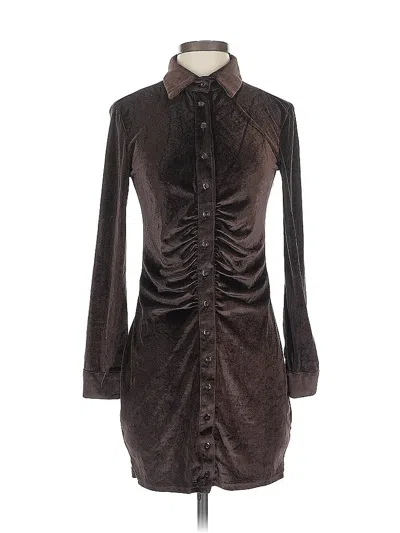 Pre-owned Unbranded Casual Dress In Brown