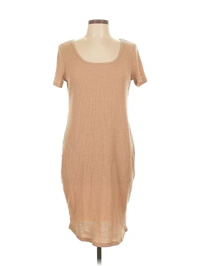 Pre-owned Unbranded Casual Dress In Brown