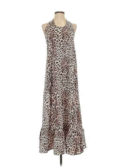 Pre-owned Unbranded Casual Dress In Brown