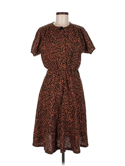 Pre-owned Unbranded Casual Dress In Brown