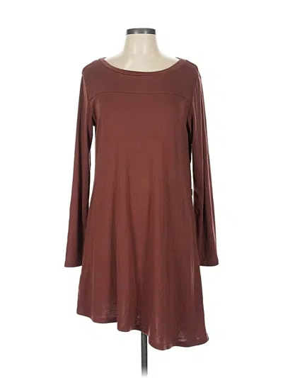 Pre-owned Unbranded Casual Dress In Brown