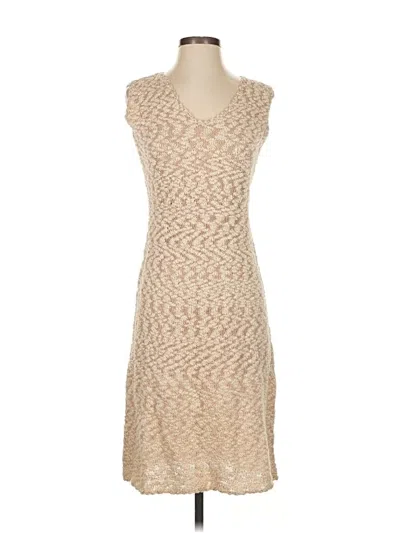 Pre-owned Unbranded Casual Dress In Brown