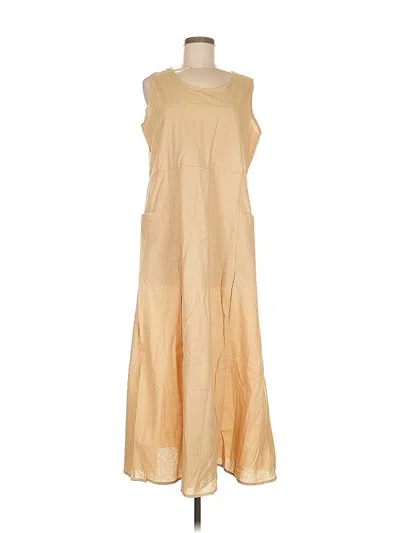 Pre-owned Unbranded Casual Dress In Brown