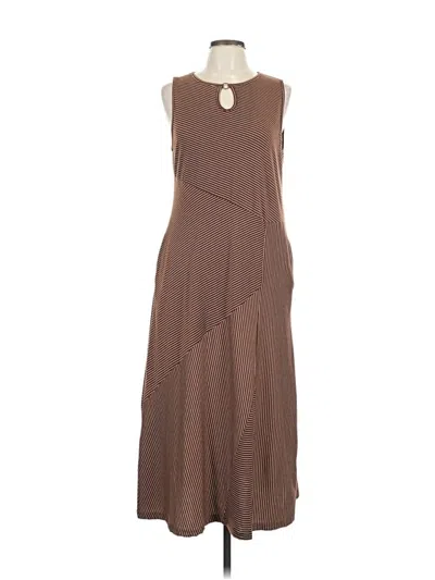 Pre-owned Unbranded Casual Dress In Brown