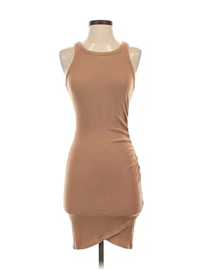 Pre-owned Unbranded Casual Dress In Brown