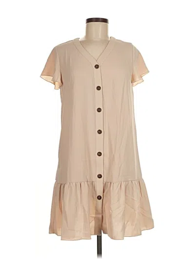 Pre-owned Unbranded Casual Dress In Brown